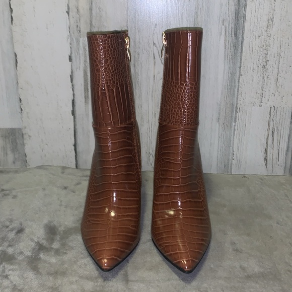 Lulus croc embossed GORGEOUS above ankle boots/booties NWOT! - Picture 5 of 8